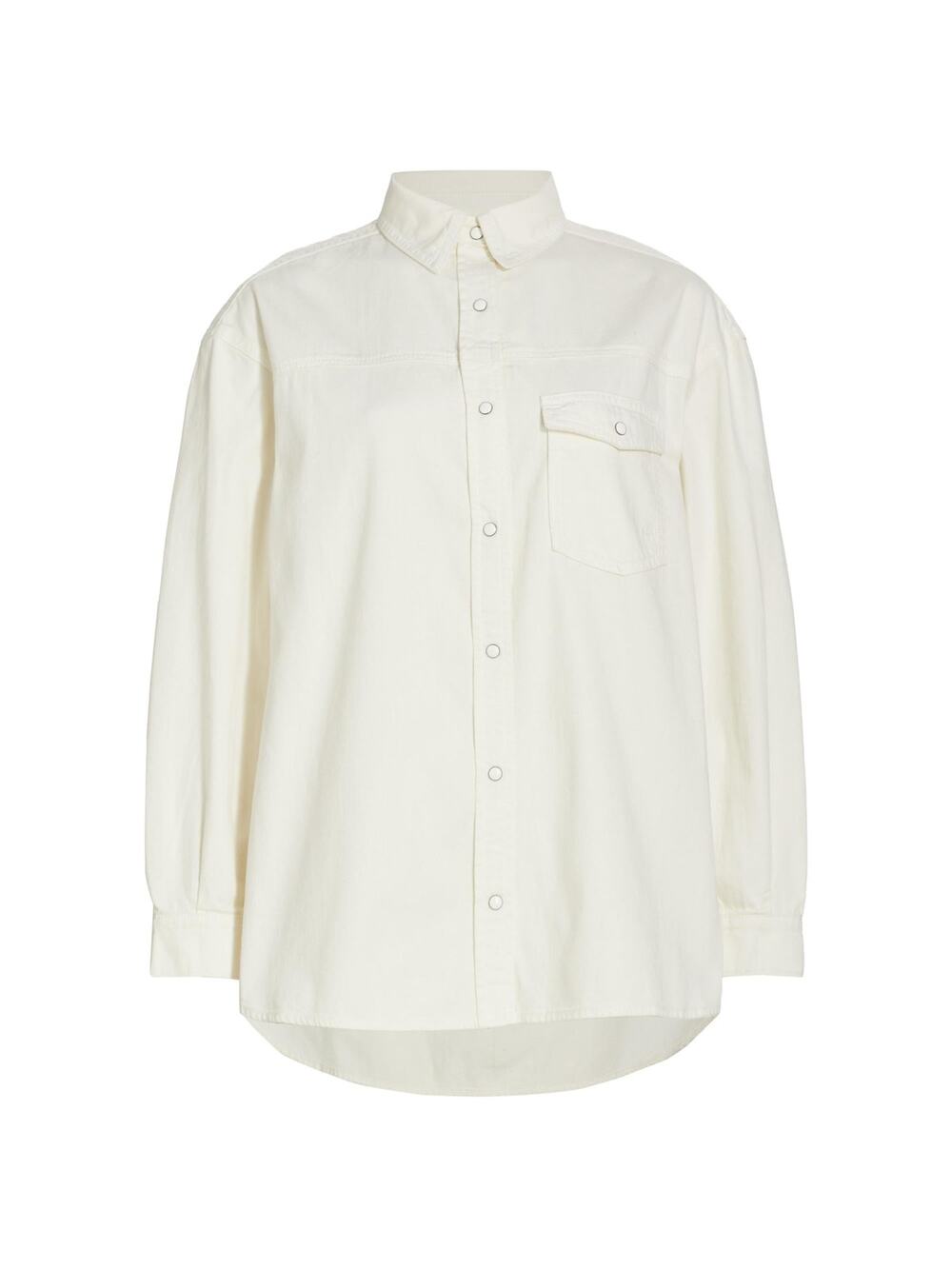 ANINE BING Sloan Cotton Button Front Shirt - XS
